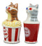 Ebros Funky Cats With Cinema 3D Glasses Sitting In Soda Pop Cup And Popcorn Tub At The Movies Salt And Pepper Shakers Set Ceramic Figurines Party Kitchen Tabletop Cat Decor Collectible - Ebros Gift