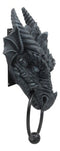 Ancient Medieval Fantasy Horned Dragon Head Door Knocker Resin Dragon Home Decor