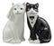 Wedding Black White Cats In Tuxedo And Bridal Gown Salt And Pepper Shakers Set