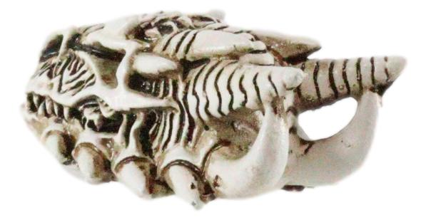 Miniature Tribal Tattoo Demon Horned Dragon Skull Figurine Fantasy Dragons Lair - Ebros Gift
