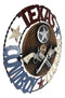 18" Wide Vintage Rustic Texas Cowboy Country 2 Pistols Metal Circle Wall Decor
