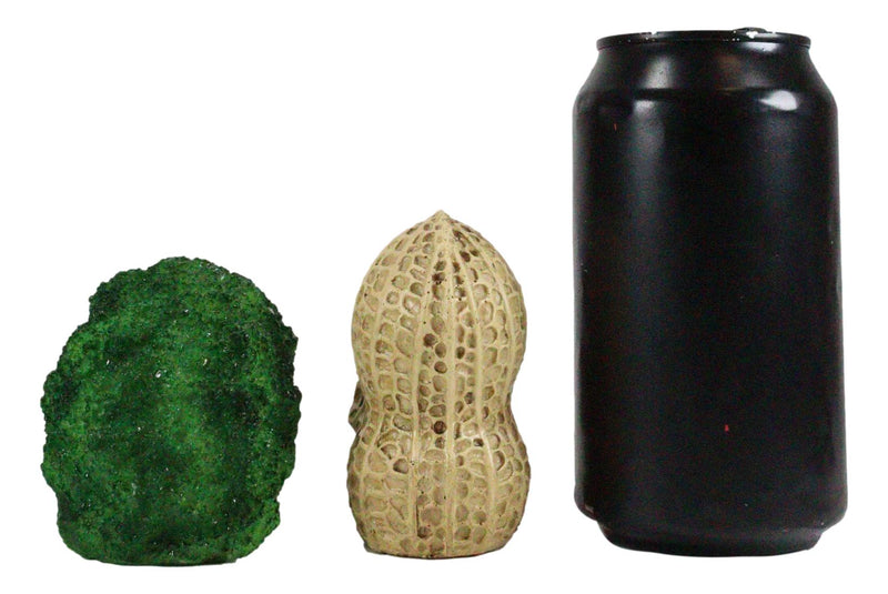 Ebros Vegetable Salad Corn Broccoli Cabbage Peanut Skulls Mini Figurine Set of 4