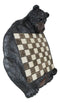 Rustic Western Forest Black Bear Checkerboard With Bear Paw Color Checkers Set