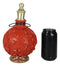 Wicca Spiritual Triple Moon Goddess With Pentacle Red Faux Potion Bottle Decor