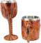 Ebros Inferno Fire Skull Face Wine Goblet And Mug Set Beverage Drinkware Barware