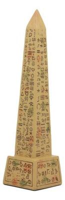 Ebros Egyptian Temple of Ra Sand Desert Obelisk With Hieroglyphs Statue 8" Tall