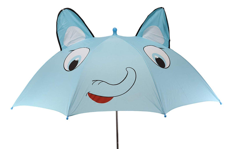 Pack of 2 Children Kids Animated 3D Pop Up Blue Safari Elephant Umbrella 33"Dia