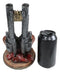 Ebros Western Six Shooter Cowboy Pistol Wine Bottle Holder Caddy 9.75" Long