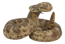 Ebros Realistic Diamondback Rattlesnake Hand Painted Taxidermy Statue 8.25"Long