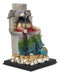 Ebros Rainbow Robe Holy Santa Muerte Seated On Throne with Scythe Statue 10.5"H