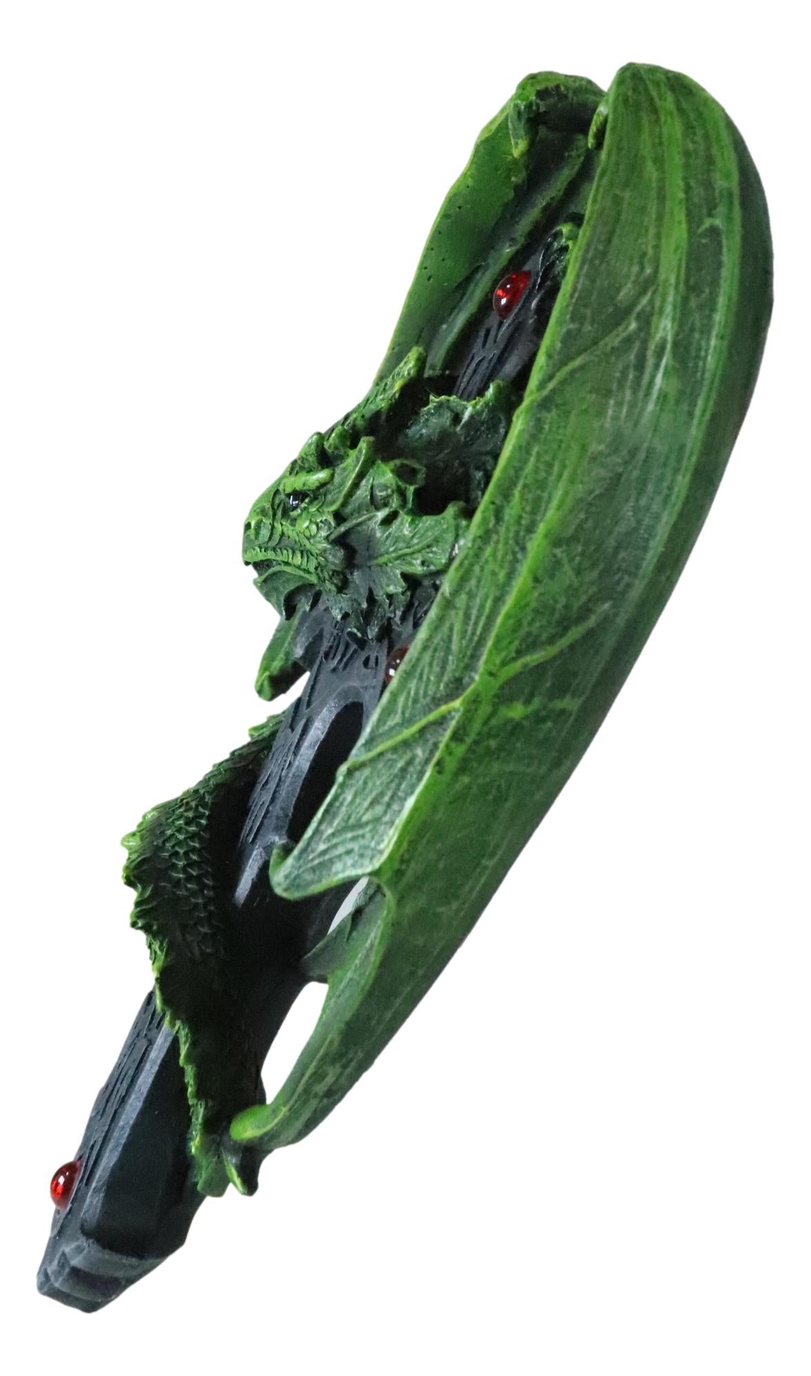 Ebros Celtic Woodland Dragon Crucifix Wall Mount Sculpture Plaque Figurine Anne Stokes