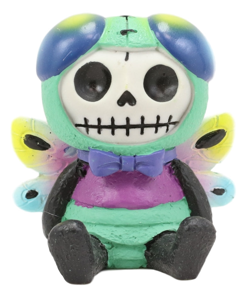 Furry Bones Rainbow Dragonfly Queen Skeleton Furrybones Macabre Figurine 2.5"H