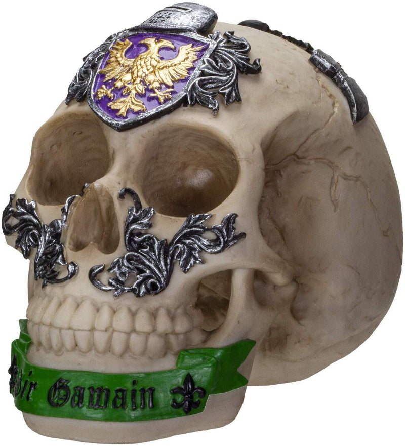 Ebros Knights of The Round Table King Arthur Skulls Sir Gawain Skull Figurine
