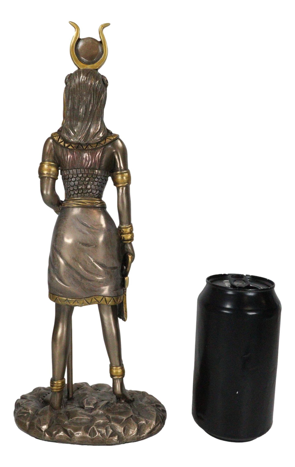 Egyptian Goddess of Motherhood Sky Love Arts Hathor Ra Holding Staff Figurine