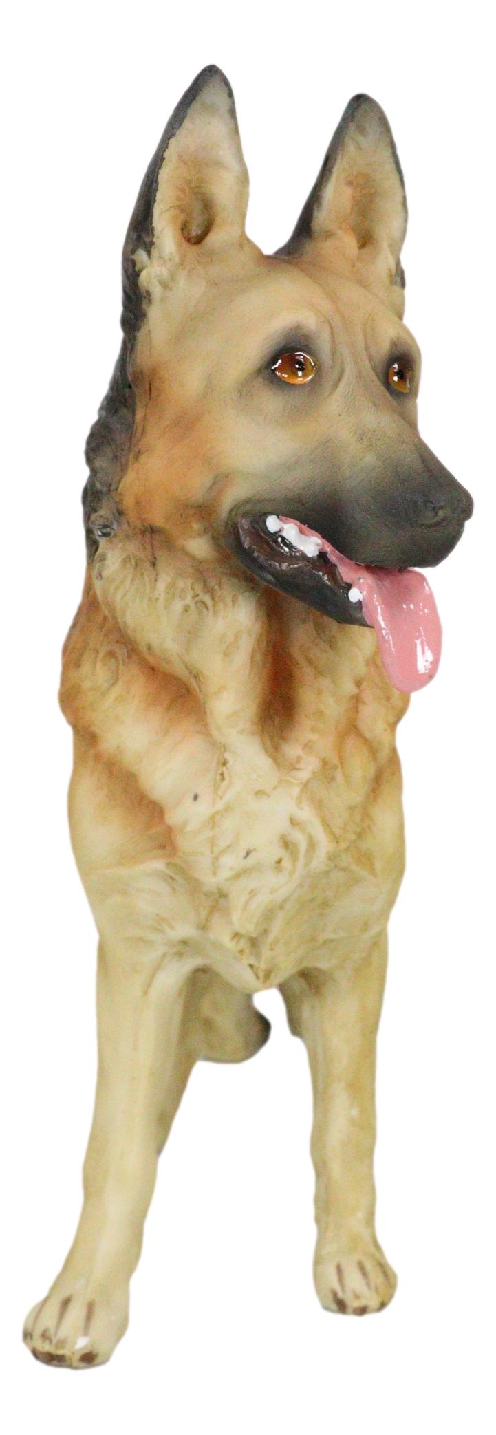 Large Lifelike Realistic Canine German Shepherd Police Dog Pet Pal Figurine