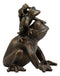 Ebros Gift Large 9.75" Tall Aluminum Metal Whimsical Tiki Trio Frog Family On Acrobatic Piggyback Garden Statue Zen Feng Shui Frogs Home Garden Patio Pool Pond Decorative Sculpture