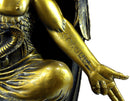 Large Gold Tone 3 Feet Oversized Sabbatic Goat Baphomet Statue