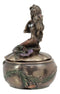 Ebros Mermaid Sitting On Oyster Sea Shell Small Jewelry Decorative Trinket Box