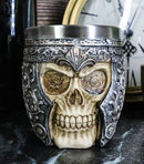 Ebros Medieval Roman Centurion Knight Skull With Helmet Tea Coffee Cup Mug Set of 4