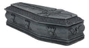 Gothic Gargoyle With Twisted Rose Vine Cross Coffin Jewelry Box Figurine 6"Long