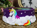 Romantic Purple Night Sky Sacred Rainbow Unicorn Stargazer Ceramic Coaster Set