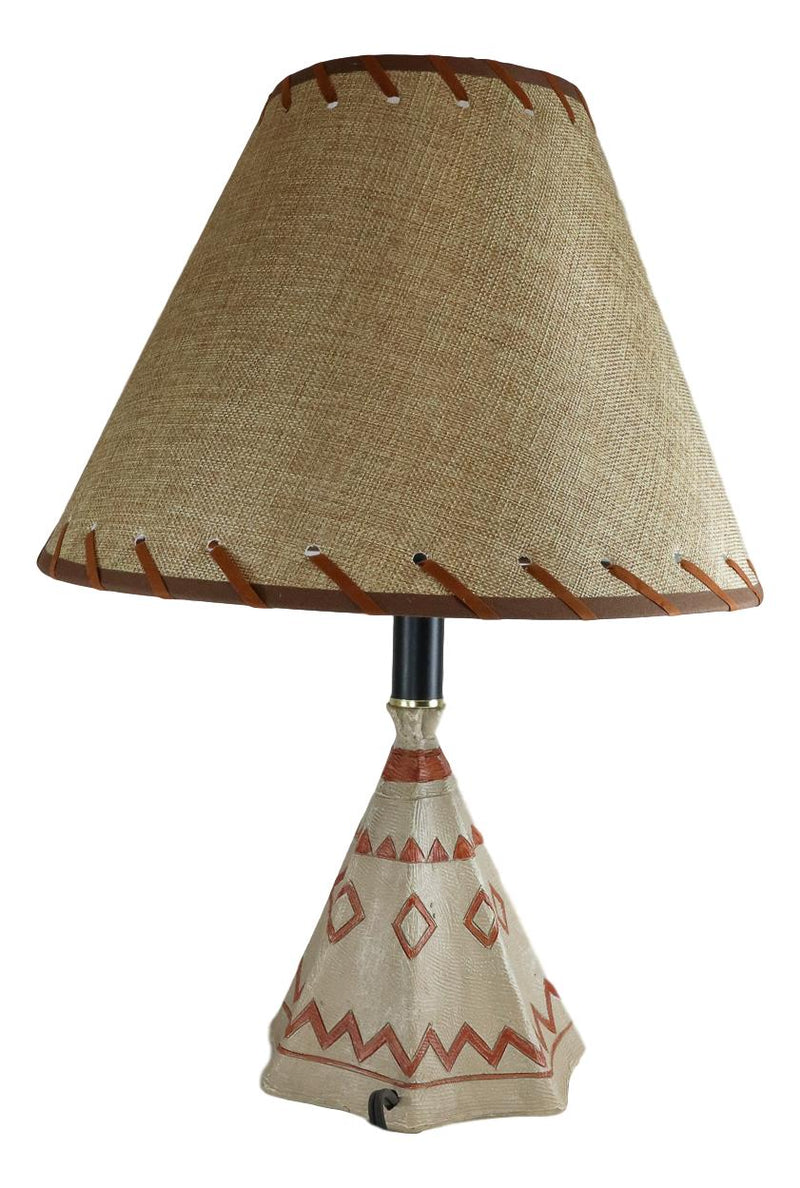 Campfire Story Time Bear Cubs Reading In Teepee Hut Rustic Table Lamp With Shade