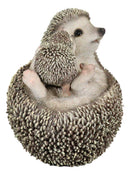 Realistic Cuddle Time Baby Hedgehog with Mother Lying On Its Back Figurine