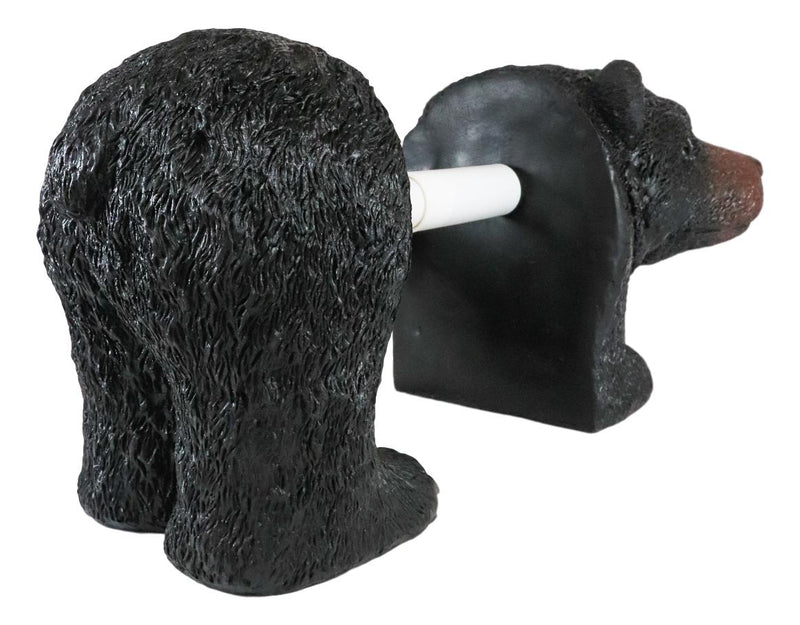 Ebros Darling Black Bear Cub Toilet Paper Body Holder Hanging Or Standalone Figurine