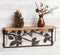 Western Rustic Forest Woodlands Pinecones Metal Cutout Wall Hanging Wood Shelf