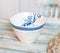 Nautical Blue And White Seahorse Cereal Small Rice Soup Ceramic Bowls Pack Of 2