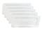 Set Of 5 Contemporary Rhomboid White Porcelain Serving Platter Plate Dish 15"L