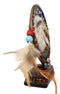 Patriotic Bald Eagle By American Flag With Dreamcatcher Feathers Desktop Plaque