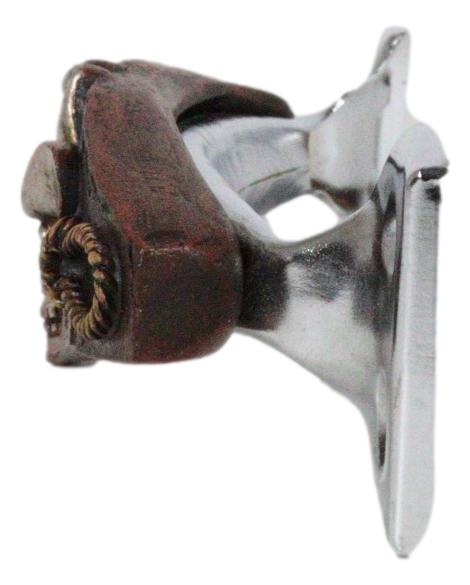 Set of 2 Country Western Cowboy Skull With Gallow Ropes Drawer Handle Bar Pulls