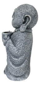 Feng Shui Zen Buddha Japanese Jizo Monk Drinking Out Of Tea Cup Figurine 5"H