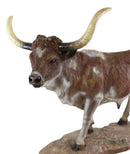Lifelike North American Texas Longhorn Cattle Cow Steer Collectible Figurine 12"