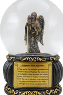 Christian Holy Archangel Saint Raphael Angel Of Healing Water Globe Figurine