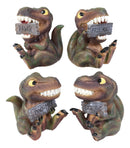 Jurassic Proclamations Dinosaur T Rex Babies With Signs Figurine Set 4"Tall