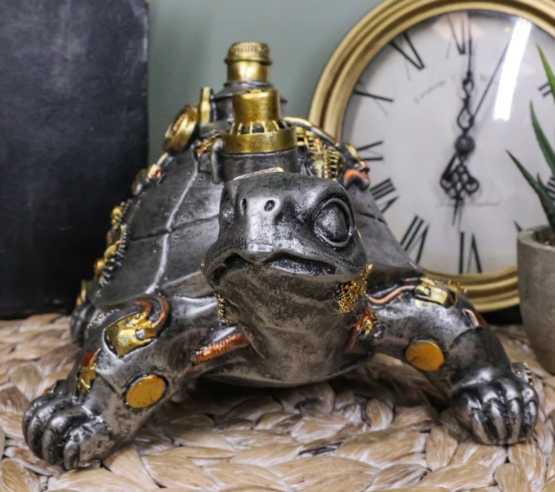 Victorian Steam Age Nautical Steampunk Geared Bionic Turtle Tortoise Figurine
