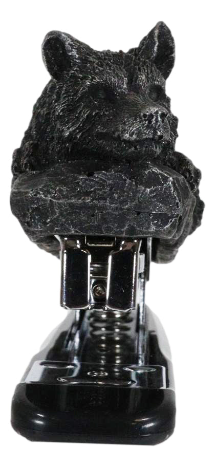 Gothic Resting Alpha Wolf Stapler Office Desktop Accessory Totem Wolf Spirit
