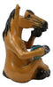 Caffeine Addict Brown Horse Drinking Coffee Eyeglass Spectacle Holder Statue