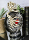 Wicca Witchcraft Skeleton Bones Skull With Red Heart Decorative Potion Bottle