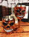 Ebros Inferno Fire Skull Face Wine Goblet And Mug Set Beverage Drinkware Barware