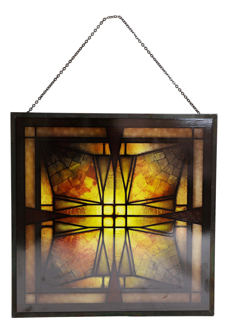 Frank Lloyd Wright Thomas Entry Ceiling Light Stained Glass Wall Desktop Plaque