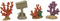 Ebros Nautical Reef Corals No Fishing Sign Small Miniature Figurines Set of 4