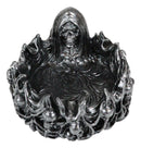 Gothic Grim Reaper of Souls Skulls And Skeletons In Fire Of Hell Ashtray Decor