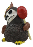 Furrybones Hootie The Great Horned Owl With Red Lollipop Skeleton Figurine 3"H