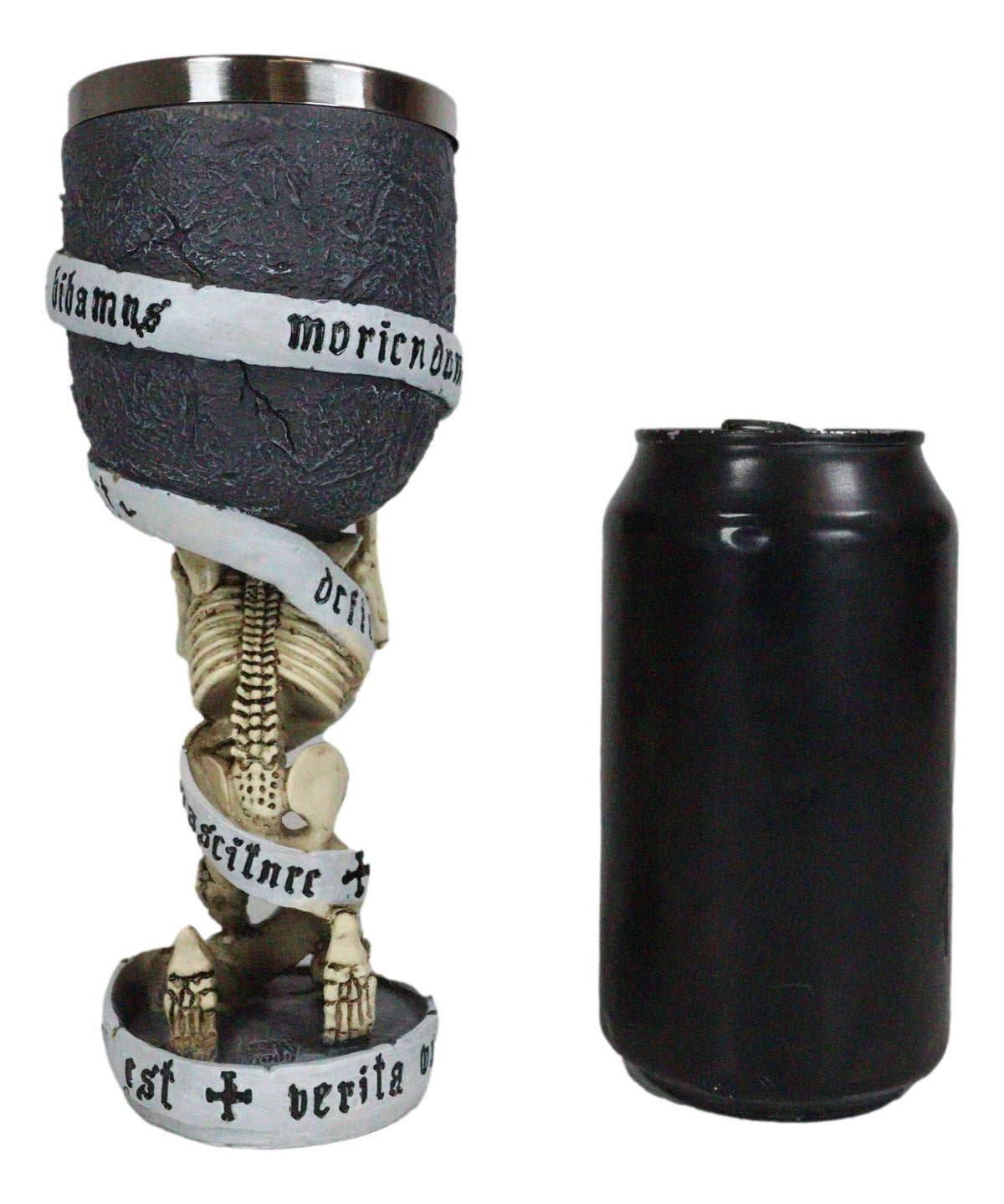 Ebros Enslaved Skeleton Bearing Guilt 7.25"H 5oz Wine Drink Goblet Chalice Cup - Ebros Gift