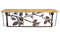 Western Rustic Forest Woodlands Pinecones Metal Cutout Wall Hanging Wood Shelf