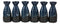 Glazed Ceramic Blue And Black Japanese Wine Sake Tokkuri Flask Pack of 6 Flasks