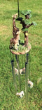 Ebros Safari Giraffe Mother And Calf By The Trees Resonant Relaxing Wind Chime